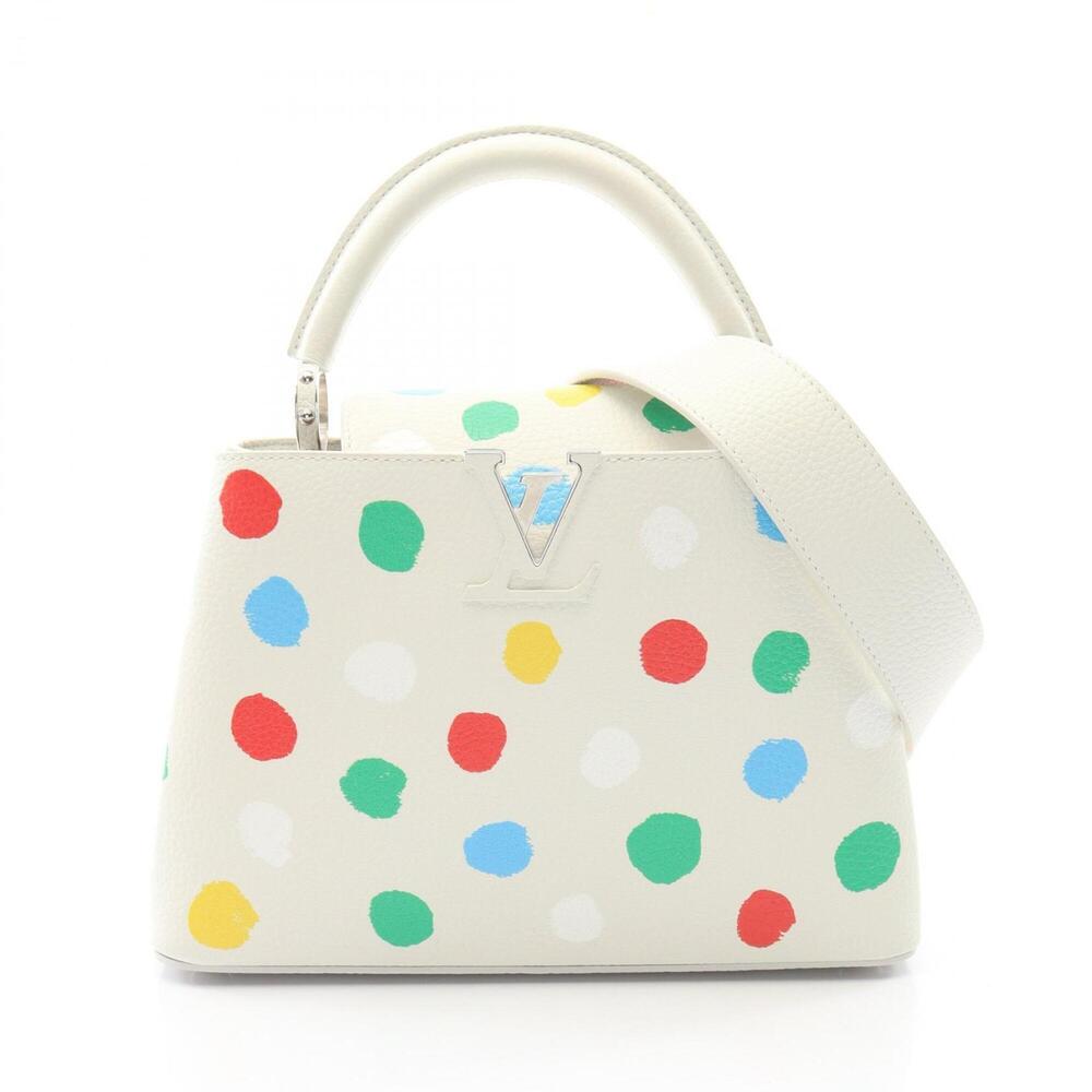 Louis Vuitton LV x YK Capucines BB Painted Dot Yayoi Kusama 2-Way Handbag Lea...